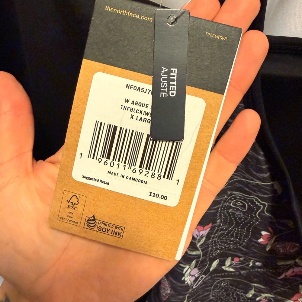 The North Face Black and Pink Floral Tank Top - Picture 8 of 9